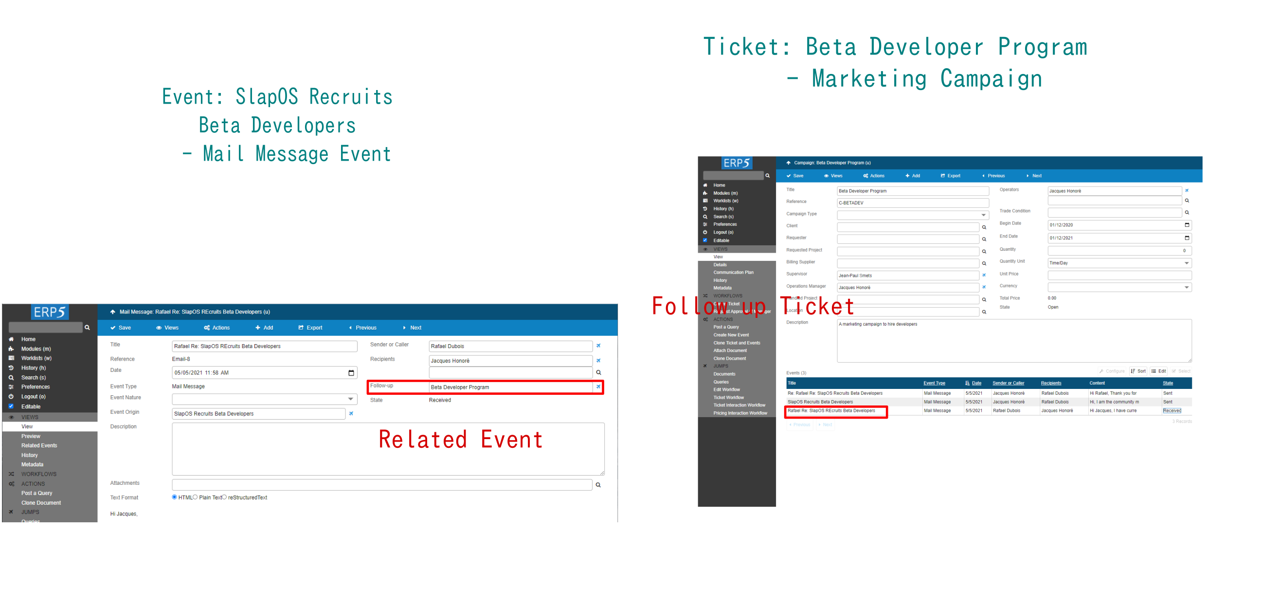 Tickets example: Beta Developer Program